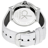 Calvin Klein Skirt White Dial White Leather Strap Watch for Women - K2U231K6 Authentic Buy Shop Now