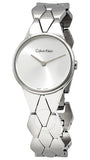 Calvin Klein Snake Silver Dial Silver Steel Strap Watch For Women - K6E23146 Authentic Buy Shop Now