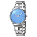 Calvin Klein Stately Blue Mother of Pearl Dial Silver Steel Strap Watch for Women - K3G2312N Authentic Buy Shop Now