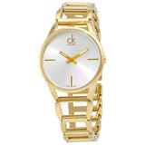 Calvin Klein Stately Silver Dial Gold Steel Strap Watch for Women - K3G23526 Authentic Buy Shop Now