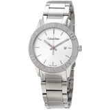 Calvin Klein Steady Silver Dial Silver Steel Strap Watch for Women - K7Q21146 Authentic Buy Shop Now