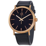 Calvin Klein Surround Black Dial Black Leather Strap Watch for Men - K3W216C1 Authentic Buy Shop Now