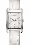 Calvin Klein Window White Dial White Leather Strap Watch for Women - K2M23120 Authentic Buy Shop Now