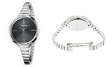 Calvin Klein Lively Black Dial Silver Steel Strap Watch for Women - K4U23121 Authentic Buy Shop Now