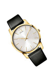 Calvin Klein City Silver Dial Black Leather Strap Watch for Men - K2G21520 Authentic Buy Shop Now