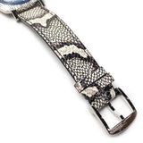 Gucci Grip Vintage Blue Dial Snakeskin Brown Leather Strap Watch for Women - YA152401 Authentic Buy Shop Now