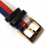 Gucci G-Frame Mother of Pearl Dial White Blue Red Nylon Strap Watch For Women - YA147405 Authentic Buy Shop Now