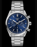 Tag Heuer Carrera Chronograph Blue Dial Silver Steel Strap Watch for Men - CBN2011.BA0642 Authentic Buy Shop Now