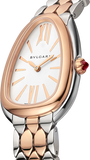 Bvlgari Serpenti Seduttori White Dial Two Tone Steel Strap Watch for Women - SERPENTI103277 Authentic Buy Shop Now
