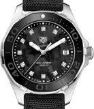 Tag Heuer Aquaracer Quartz Mother of Pearl Black Dial Black NATO Strap Watch for Women - WAY131M.FT6092 Authentic Buy Shop Now