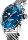 Breitling Superocean Heritage B20 Automatic 44 Blue Dial Silver Mesh Bracelet Watch for Men - AB2030161C1A1 Authentic Buy Shop Now