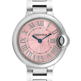 Cartier Ballon Bleu De Cartier Pink Dial Silver Steel Strap Watch for Women - W6920041 Authentic Buy Shop Now