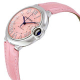 Cartier Ballon Bleu De Cartier Pink Dial Pink Leather Strap Watch for Women - WSBB0007 Authentic Buy Shop Now