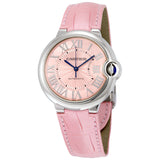 Cartier Ballon Bleu De Cartier Pink Dial Pink Leather Strap Watch for Women - WSBB0007 Authentic Buy Shop Now