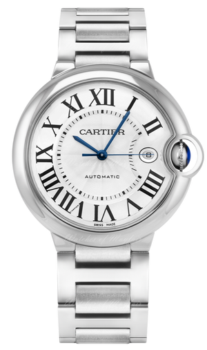 Cartier Ballon Bleu De Cartier Silver Dial Silver Steel Strap Watch for Men - WSBB0049 Authentic Buy Shop Now