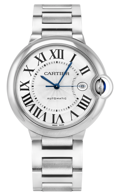 Cartier Ballon Bleu De Cartier Silver Dial Silver Steel Strap Watch for Men - WSBB0049 Authentic Buy Shop Now