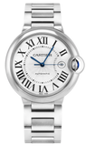 Cartier Ballon Bleu De Cartier Silver Dial Silver Steel Strap Watch for Men - WSBB0049 Authentic Buy Shop Now