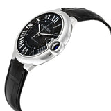 Cartier Ballon Bleu De Cartier Black Dial Black Leather Strap Watch for Men - WSBB0003 Authentic Buy Shop Now
