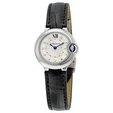 Cartier Ballon Bleu de Cartier Diamonds Silver Dial Black Leather Strap Watch for Women - W4BB0008 Authentic Buy Shop Now
