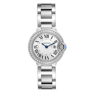 Cartier Ballon Bleu De Cartier Diamonds White Dial Silver Steel Strap Watch for Women - W4BB0015 Authentic Buy Shop Now
