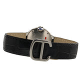 Cartier Ballon Bleu Silver Dial Black Leather Strap Watch for Women - W69018Z4 Authentic Buy Shop Now