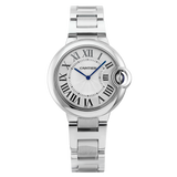 Cartier Ballen Bleu De Cartier Silver Dial Silver Steel Strap Watch for Women - W6920084 Authentic Buy Shop Now