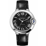 Cartier Ballon Bleu De Cartier Black Dial Black Leather Strap Watch for Men - WSBB0003 Authentic Buy Shop Now
