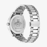 Gucci G Timeless Black Dial Silver Steel Strap Watch For Women - YA126573A Authentic Buy Shop Now