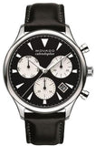 Movado Heritage Chronograph Black Dial Black Leather Strap Watch for Men - 3650005 Authentic Buy Shop Now
