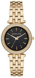 Michael Kors Mini Darci Quartz Black Dial Gold Steel Strap Watch For Women - MK3738 Authentic Buy Shop Now