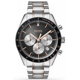 Hugo Boss Trophy Chronograph Grey Dial Silver Steel Strap Watch for Men - 1513634 Authentic Buy Shop Now