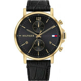 Tommy Hilfiger Daniel Black Dial Black Leather Strap Watch for Men - 1710417 Authentic Buy Shop Now