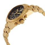 Michael Kors Bradshaw Chronograph Black Dial Gold Steel Strap Watch For Women - MK6959 Authentic Buy Shop Now