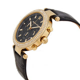 Michael Kors Parker Chronograph Black Dial Black Leather Strap Watch For Women - MK6984 Authentic Buy Shop Now