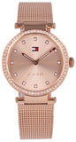 Tommy Hilfiger Lynn Quartz Rose Gold Dial Rose Gold Mesh Bracelet Watch For Women - 1781865