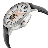 Fossil Townsman Automatic White Dial Black Leather Strap Watch for Men - ME3104 Authentic Buy Shop Now