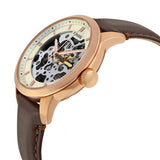 Fossil Townsman Automatic Skeleton White Dial Brown Leather Strap Watch for Men - ME3078 Authentic Buy Shop Now