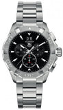 Tag Heuer Aquaracer Chronograph Black Dial Silver Steel Strap Watch for Men - CAY1110.BA0927 Authentic Buy Shop Now
