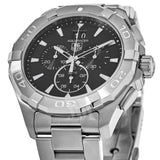 Tag Heuer Aquaracer Chronograph Black Dial Silver Steel Strap Watch for Men - CAY1110.BA0927 Authentic Buy Shop Now