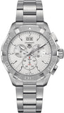 Tag Heuer Aquaracer White Dial Silver Steel Strap Watch for Men - CAY1111.BA0927 Authentic Buy Shop Now