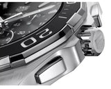 Tag Heuer Aquaracer Quartz Chronograph Black Dial Silver Steel Strap Watch for Men - CAY111A.BA0927 Authentic Buy Shop Now