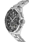 Tag Heuer Aquaracer Calibre 16 Day-Date Black Dial Silver Steel Strap Watch for Men - CAY211A.BA0927 Authentic Buy Shop Now