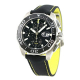 Tag Heuer Aquaracer Automatic Chronograph Black Dial Black Nylon Strap Watch for Men - CAY211A.FC6361 Authentic Buy Shop Now