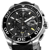 Tag Heuer Aquaracer Automatic Chronograph Black Dial Black Nylon Strap Watch for Men - CAY211A.FC6361 Authentic Buy Shop Now