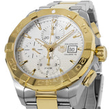 Tag Heuer Aquaracer Caliber 16 Automatic White Dial Two Tone Steel Strap Watch for Men - CAY2121.BB0923 Authentic Buy Shop Now