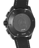 Tag Heuer Aquaracer Automatic Chronograph Special Edition Titanium Grey Dial Black Leather Strap Watch for Men - CAY218B.FC6370 Authentic Buy Shop Now