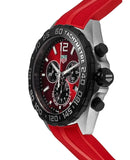 Tag Heuer Formula 1 Chronograph Red Dial Red Rubber Strap Watch for Men - CAZ101AN.FT8055 Authentic Buy Shop Now