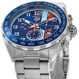 Tag Heuer Formula 1 Gulf Edition Chronograph Blue Dial Silver Steel Strap Watch for Men - CAZ101AT.BA0842 Authentic Buy Shop Now