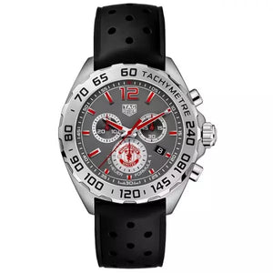 Tag Heuer Formula 1 Manchester United Special Edition Grey Dial Black Silicone Strap Watch for Men - CAZ101M.FT8024 Authentic Buy Shop Now