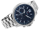 Tommy Hilfiger London Chronograph Quartz Blue Dial Silver Steel Strap Watch for Men - 1791534 Authentic Buy Shop Now